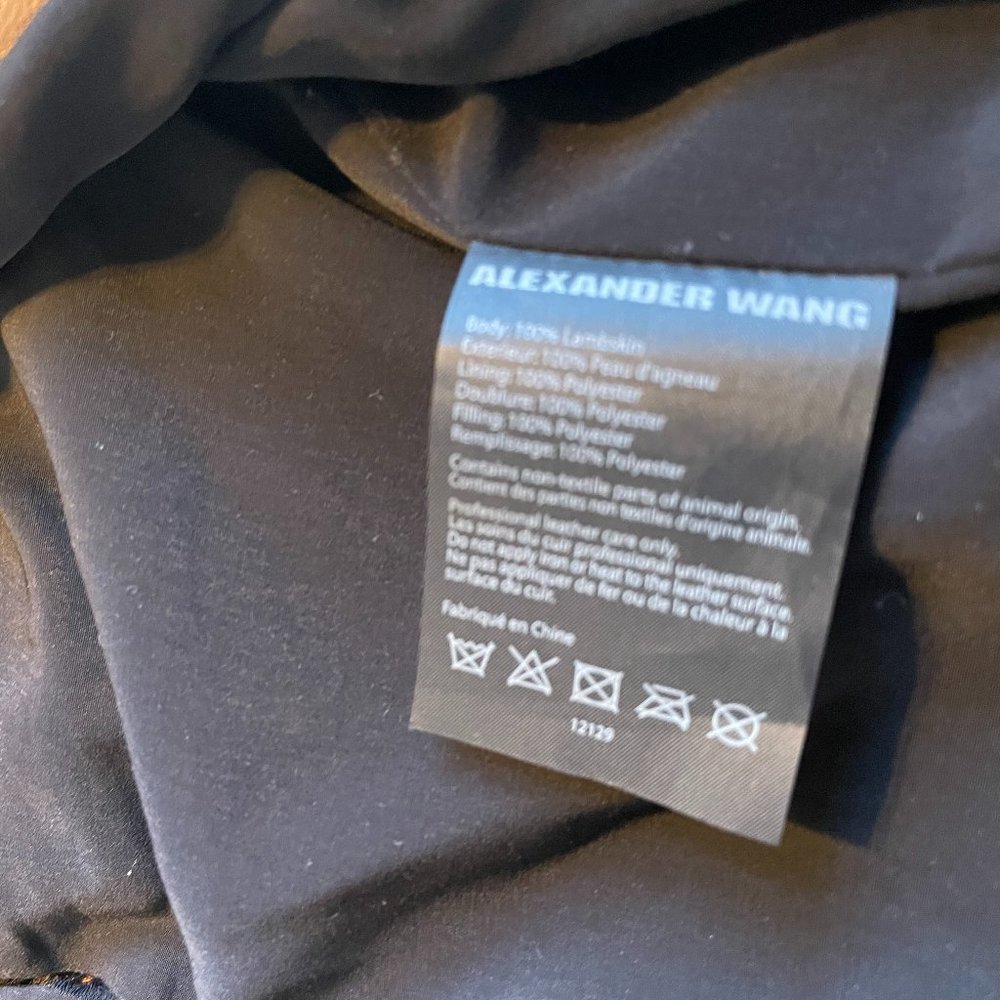 Alexander Wang Leather Two-tone Jacket - Picture 7 of 16